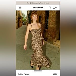 Reformation Felda Dress Size 4